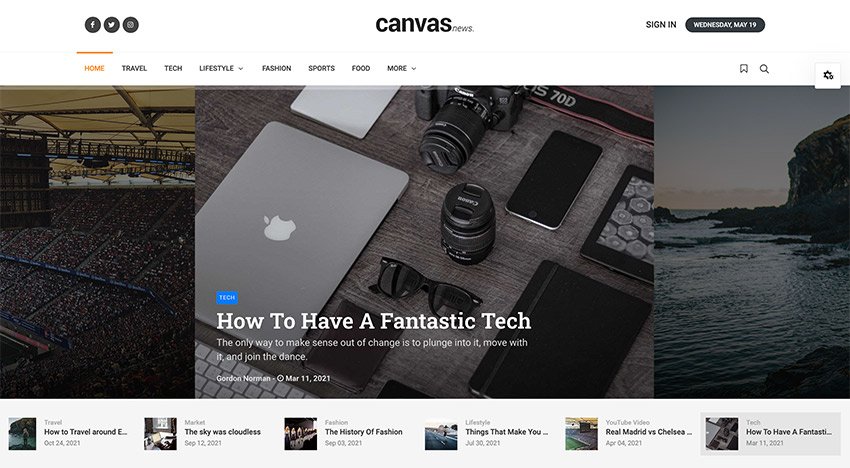 Build a modern online magazine with Canvas, a HTML5 responsive template.